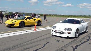 1300HP Toyota Supra Turbo vs Ferrari 488 Pista