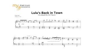 Art Tatum - Lulu's Back in Town (Jazz Transcription)