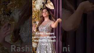 Raveena Tandons daughter Rasha Thadani arrives at Manish Malhotras Diwali party