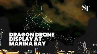 The Legend of the Dragon Gate drone display at Marina Bay