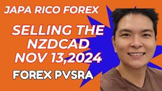 JAPA RICO FOREX - NOV 13, 2024 - SELLING THE NZDCAD LIVE - FOREX PVSRA SWING TRADING