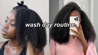 WASH DAY ROUTINE ON MY THICK NATURAL HAIR (type 4) 