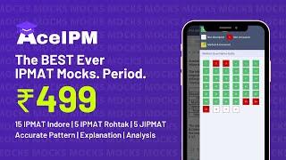 IPMAT Indore Mock Test Series | 25 Mocks @ ₹499 | 3 FREE Mock Tests | AceMocks