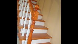 Изготовление деревянной лестницы / Production and installation of wooden stairs interfloor