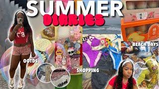 SUMMER DIARIES 002 | beach days, target run, clothing haul, doing hair, birthday, crumbl & more