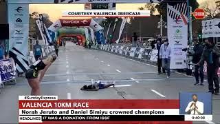 Norah Jeruto and Daniel Simiyu crowned winners of Valencia 10KM World Athletics label road race