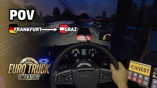 Eventful Euro Truck Delivery from Frankfurt to Graz | ETS2 | Moza TSW | DOF H3