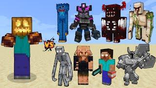 Zombin vs Minecraft Bosses & Mini bosses - Minecraft Boss Battle