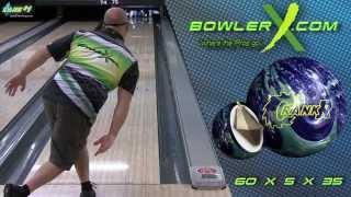 Lane#1 Pearl CrankR - Bowling ball reaction video - bowlerx.com