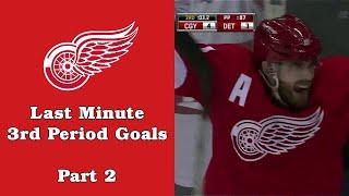 Detroit Red Wings: Last Minute 3rd Period Game-Tying Goals