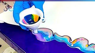 Gorgeous CELLS - Must See! COLOR SPLIT Funnel Pour | Acrylic Pouring | Fluid Painting | Abstract Art