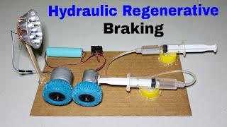 How to Make a Hydraulic Regenerative Braking Model | Science Project