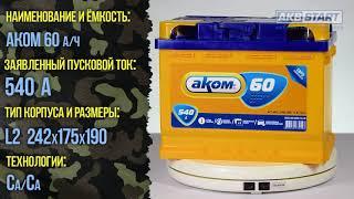 Аккумулятор АКОМ 60 характеристики.