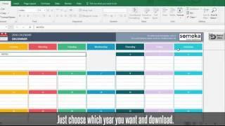 Dynamic Calendar Excel Template | Free Download Excel Calendar
