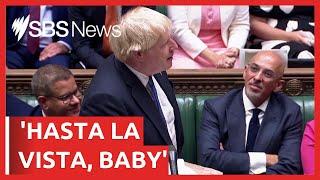 Boris Johnson delivers final speech as Prime Minister to the House of Commons | SBS News