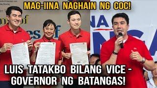 LUIS MANZANO SASABAK SA POLITIKA, MAG-IINA VILMA - LUIS - RYAN NAGHAIN NG COC NGAYONG ARAW!