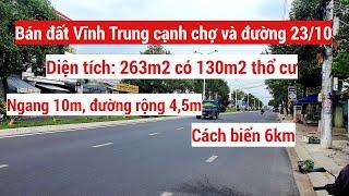 Bán đất Vĩnh Trung Nha Trang, Cạnh chợ và đường 23/10, cách biển 6km