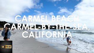 Walking the Shore of Carmel Beach #carmelbythesea [4K HDR] 