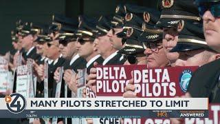 Airline pilot fatigue leads to flight delays, cancellations