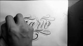 chicano lettering"mario"/handstyle/rebes Tatuador/Letras para tatuar/handstyler/calligraffity