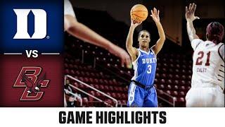 Duke vs. Boston College Game Highlights | 2024-25 ACC Women's Basketball