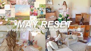may reset routine! clean, organize, & plan with me! *monthly reset*