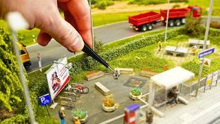 How to create a highly detailed forecourt with lively scenes for an H0 model railroad | Episode 32