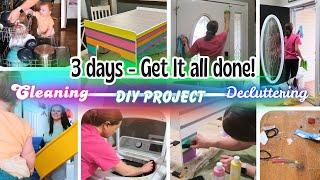 3 DAYS OF GETTING IT ALL DONE! CLEANING + DECLUTTERING + DIY TABLE