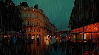 6hours Walking in the Rain Walk at Night and day |Bordeaux 4k France| ASMR Rain sounds for sleeping