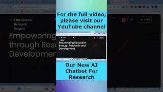 Our New AI Chatbot For Research | LMS AI Research Assistant |AI Tool  For Research |Research Prompts
