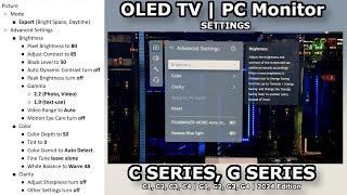 LG OLED TV Settings | PC Monitor | C + G Series eVo