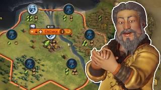 IS THIS THE BEST SPAWN EVER?? | Civ VI Multiplayer Mongolia Kublai Khan Full Game