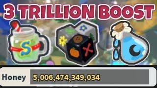 INSANE 3 TRILLION BOOST (Bee Swarm Roblox)