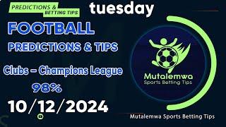 FOOTBALL PREDICTIONS TODAY 10/12/2024 PREDICTIONS TODAY | BETTING TIPS, #betting@sports betting tips