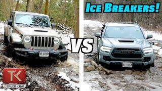 Toyota Tacoma TRD Pro vs Jeep Gladiator Mojave - Off-Road Showdown in Ice, Mud & Snow!