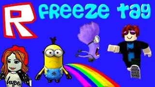 ROBLOX Freeze Tag "Lily & Gia Get Surprised in the Dark Tunnel!!"