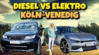 Roadtrip nach Italien! Elektroauto Kia EV6 vs Diesel Landrover Discovery 5 #travel