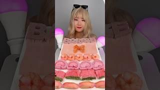 Pink barbie food 🩷mukbang