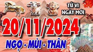 Tử vi tuổi NGỌ - MÙI - THÂN ngày 20/11/2024 Tài Lộc Đại Phát | Tử Vi Việt TV