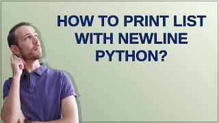 How to print list with newline python?