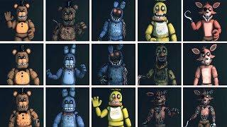 FNaF: Original Four - Characters Appearance Timeline (Series Backstage Animation)