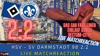 LIVE: HSV - Darmstadt 98 2:2 | Das gab fast einen Einlauf durch RECTUM-CITY! | Matchreaction