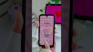 make your android homescreen aesthetic  cute pink flower theme 