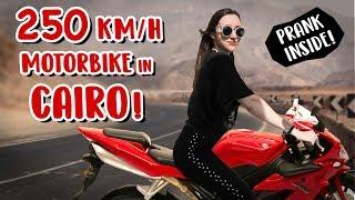 Girl RACES Yamaha R1 in CAIRO!! | بنت أمريكيه تتحدى الموت في القاهره - | KIMO BASHA