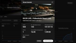 09:30 LIVE.: Frühschicht React LIVE