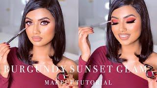 Burgundy Sunset Smokey Eye | KRISH KREATIONS