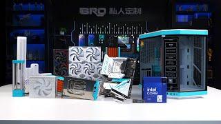 「BRO」4K Water Cooled PC Build HYTE Y70 Touch Custom White & Blue. Do u like touch or not? #pcbuild