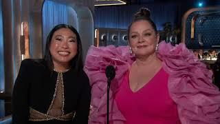 Awkwafina and Melissa McCarthy present Best Musical/Comedy Series | 82nd Annual Golden Globes