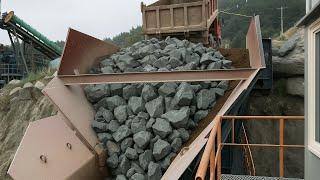 Jaw Crusher Destroys Massive Rocks | Ultimate Rock Crushing ASMR for Stress Relief & Satisfaction