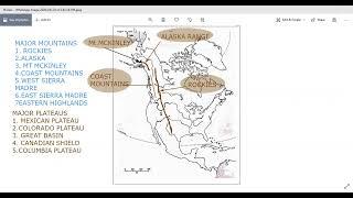 NORTH AMERICA  MAJOR MOUNTAIN RANGES